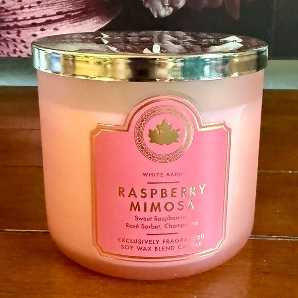 NEW RASPBERRY MIMOSA 3-Wick 14.5oz Candle Bath & Body Works - Picture 1 of 3